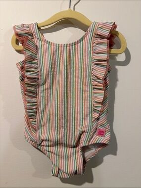 Ruffle Butts Striped Ruffle One-Piece Swimsuit 12-18 Months